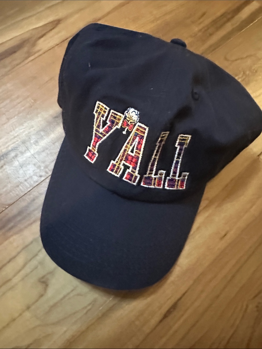 Jadelynn Brooke “Y’all” Navy Baseball Cap with Embroidered Block Letters